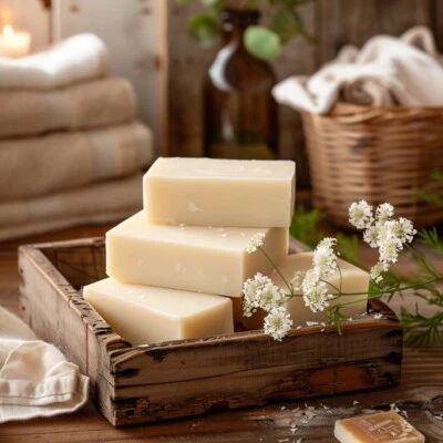 THE ORIGIN COMPANY Lemongrass Organic Grass-fed Tallow Soap Bar, 110g, Handcrafted + All Natural