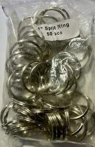 Geteilte Schlüsselanhänger - silberfarben oder schwarz 1 Zoll oder 1 1/2 Zoll  - Bild 1 von 3