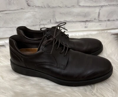 ECCO размер 45 11/11,5 мужчин Lite гибридный дерби платье комфорт обуви коричневый кожаный - Изображение 1 из 4