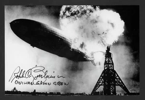 Robert Buchanan DEC. Equipaggio di terra Il disastro di Hindenburg foto firmata 4x6 G1362 - Foto 1 di 1