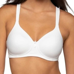 Reggiseno 36C Vanity Fair bianco comodo senza ferretto copertura completa cinghie convertibili nuovo con etichette - Foto 1 di 4