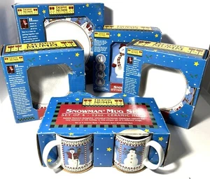 Sakura Debbie Mumm Snowman Dinnerware, 4 Dinner plates, 8 Bowls, 4 Salad, 4 Cups - Picture 1 of 8
