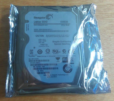 New Seagate Solid State Hybrid SSHD ST1000LM014 1TB 2.5" SATA Laptop Bare Drive - Image 1 of 2