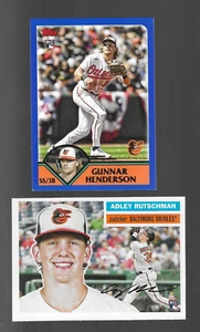 2023 TOPPS ARCHIVES Gunnar Henderson #202 Adley Rutschman #55 ROOKIE LOT 2 RC - Picture 1 of 2