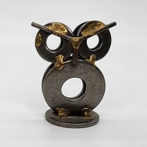 Rock Creek Metal Craft Washer Miniature OWL Washer Art Sculpture Figurine 2" - Picture 1 of 6