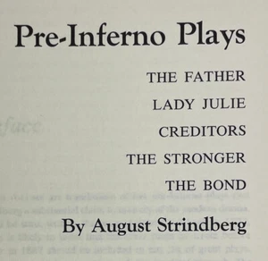 Pre-Inferno Plays, August Strindberg, 1970, HC - Imagen 1 de 13