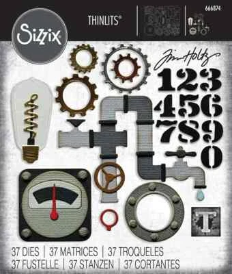 Sizzix Thinlits Die Set 37/Pkg by Tim Holtz Vault Industrial - image 1 of 4