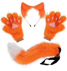 Wolf Fox Tail Set Fancy Party Costume - Picture 1 of 5