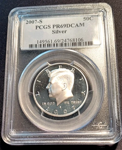 2007-S Silver PCGS PR69 DCAM Kennedy Half Dollar Cover