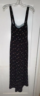 Madewell Smocked Crop Jumpsuit in Flower Toss Black H6516 Size 14. c214 - Image 1 of 4