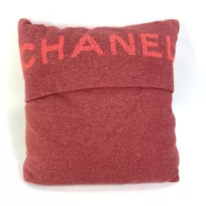 CHANEL interior pillow pillow logo knit cushion wool Red - Picture 1 of 10