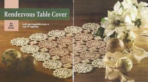 Beautiful Crochet Doily PATTERN Rendezvous Table Cover - Picture 1 of 1