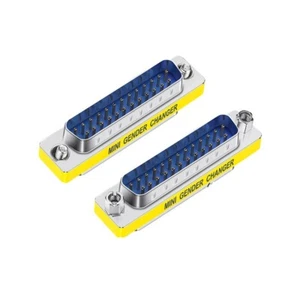 2 Stück DB25 Stecker auf Stecker D-SUB 25 Pin Drucker Parallel Port Adapter Konverter - Bild 1 von 1