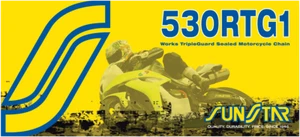 SUNSTAR SS530RTG1-116G CHAIN W-RING 530X116 GOLD PER SUZUKI GSX-R 750 1986 - Foto 1 di 2