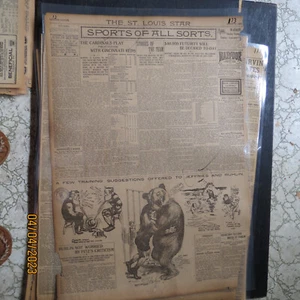 Baseball History Newspaper ZC113 CARDINALS FINAL GAME CINC S 1901 + BOXING JEFF - Picture 1 of 1