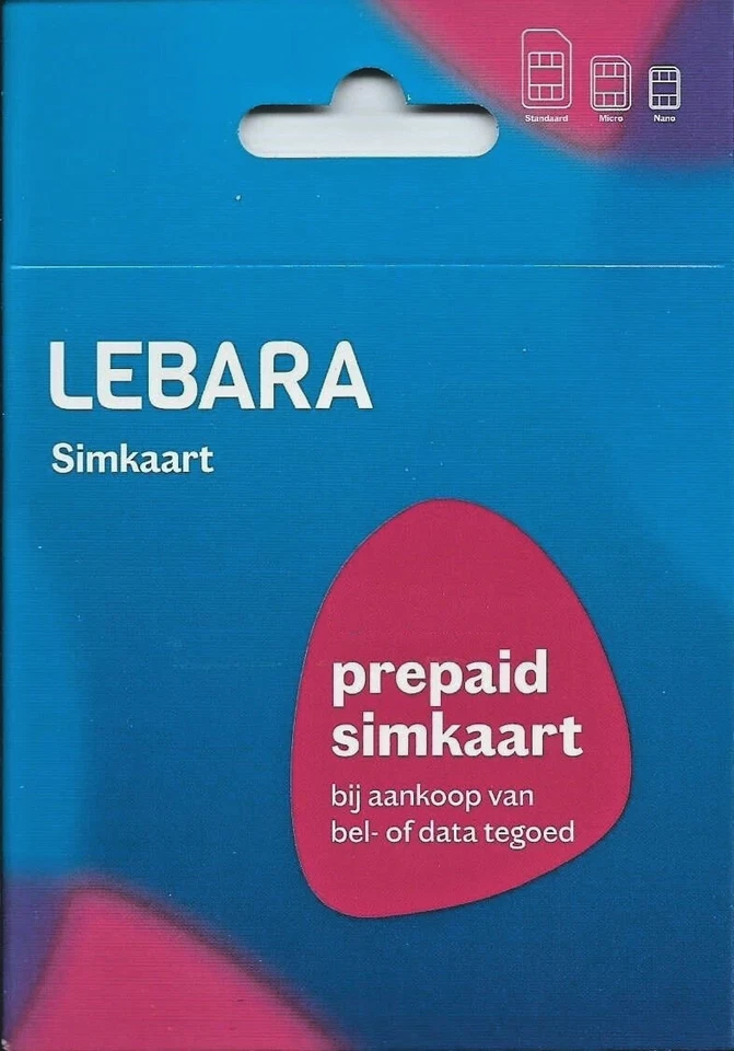 Lebara Prepaid SIM Card for Netherlands, EU Use NL Holland and other countries..