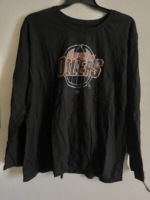 Edmonton Oilers NHL Hockey Long Sleeve Shirt Majestic Womens Plus 1X XL - Image 1 of 3