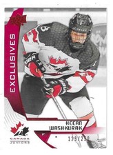 2019 UPPER DECK TEAM CANADA JUNIORS HEEAN WASHKURAK #64 EXCLUSIVES-RED 129/250