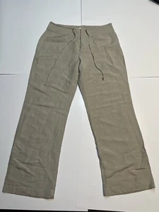 Calvin Klein Linen Rayon Pants Size 8 Drawstring Pockets Vietnam - Picture 1 of 12