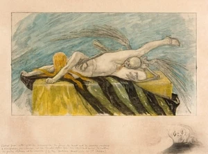 FELICIEN ROPS THE AGONY EROTIC ART GICLEE PRINT FINE CANVAS - Picture 1 of 4
