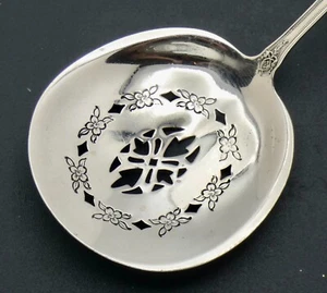 TOWLE  Sterling Silver Solid Pierced Bowl Almond Spoon Louis XIV 4 1/2" - Picture 1 of 8