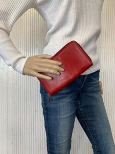 Porte monnaie Portefeuille Calvin Klein Cuir rouge - Imagen 1 de 12