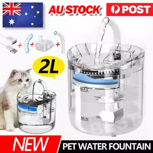 Electric Pet Water Fountain Cat Dog Automatic Sensor Drinking Dispenser Filter - Picture 1 of 10