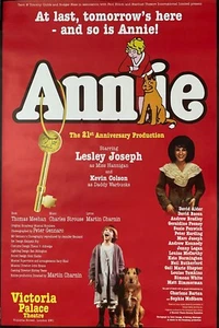 ANNIE ORIG UK 21ST ANNIVERSARY THEATRE POSTER 60" X 40" ROLLED NEW LESLEY JOSEPH - Picture 1 of 1
