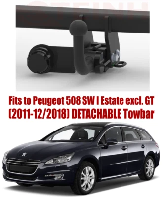 СЪЕМНЫЙ буксировочный трос для PEUGEOT 508 SW Estate 11-18 и 13-контактный комплект байпасного реле P049 - Изображение 1 из 4