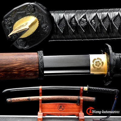 SJ SHI JIAN 40'' 98 Type Military Saber Katana Rosewood Japanese Samurai Sword T10 Steel New
