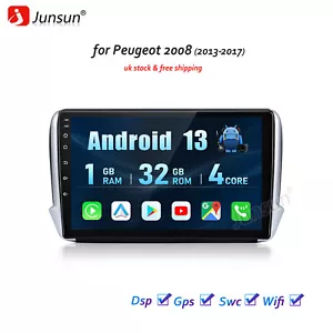 For Peugeot 208/2008 2012-2018 Android 13.0 CarPlay Car Stereo Radio GPS Sat Nav - Picture 1 of 17