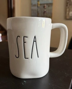 Tazza Rae Dunn "Mare" Casale Caffè Tazza Tè Bianco Magenta Collezione Artigianale - Foto 1 di 5