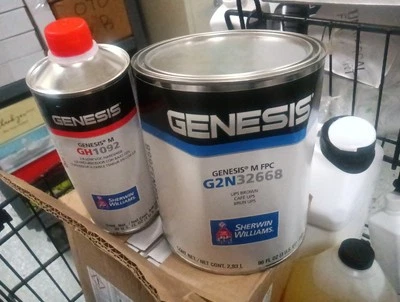 3qts, Sherwin Williams Genesis G2N32668 UPS marrón con 1qt, endurecedor GH1092, 8917 Foto 1 de 4