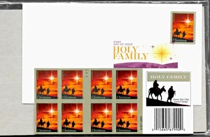 HOLY FAMILY US #4711 20 SELLOS SELLADOS PARA SIEMPRE BKLT + DCP PRIMER DÍA CUBIERTA RECUERDO - Imagen 1 de 5