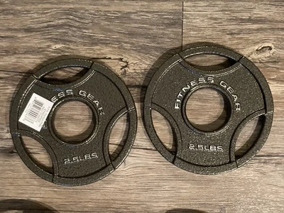 NUEVO Juego de dos placas de peso con barra de 2,5 Ib Fitness Gear Olympic 2” 2 1/2 Foto 1 de 2