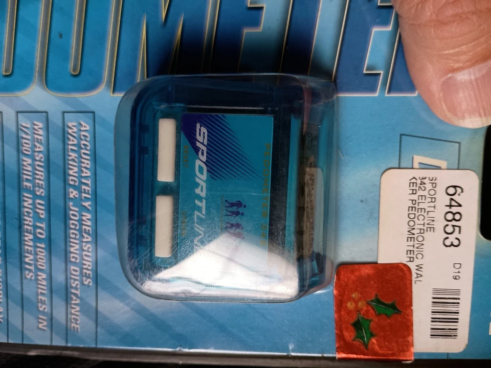 Sportline Electronic Pedometer 342 Measures Distance Large Display Belt Clip - Image 1 of 4