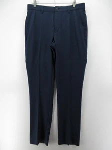 Greg Norman Pants Men 34X34 Blue Performance Golf Chino Trousers Shark Logo NEW - Picture 1 of 11