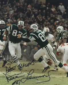 Pete Lammons handsigniertes signed 8x10 Foto - NFL 1969 NY Jets SB Champion mit COA - Bild 1 von 1