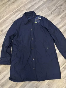 New Ralph Lauren Packable Water-Repellent Walking Coat City Navy Mac £399.XL - Picture 1 of 9