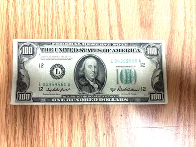 1950B One Hundred Dollar Bill 100 Federal Reserve Note California - Image 1 of 2