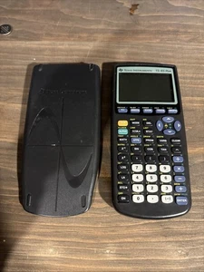 Texas Instruments TI-83 Plus schwarz graphischer Taschenrechner Deckel getestet neue Batterie - Bild 1 von 9
