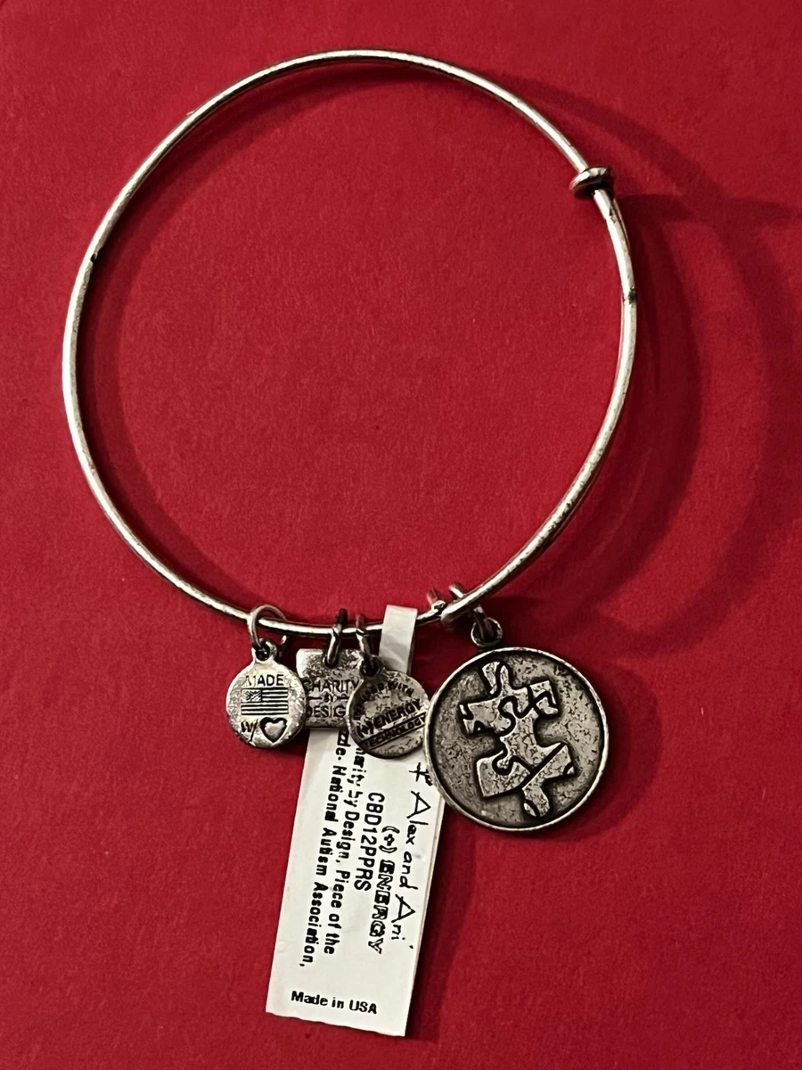 Sterling Silver Autism Awareness Heart Charm Bead - Puzzle Piece Design With Dangling LOVE, Fits Pandora Bracelets - View #7