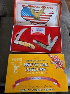 White Tail Cutlery Quality Pocket Knives Set of 2 Classic Collection Series NEW - Picture 1 of 6