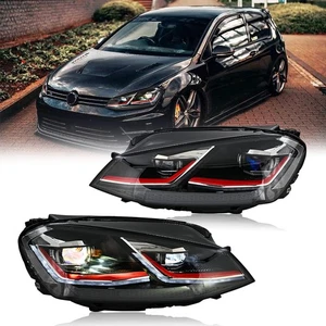 2X Full LED Headlights Assembly Fit For VW MK7 Golf 2013-2017 DRL Head Lamps - Picture 1 of 20