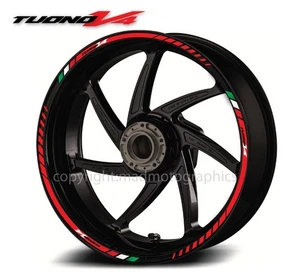Wheel decals stickers rim stripes for aprilia racing Tuono V4 Factory red - Bild 1 von 4