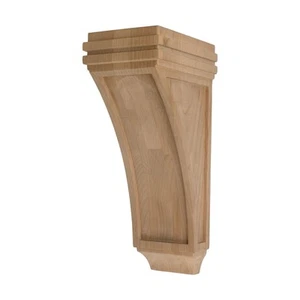 5" x 14" Unfinished Solid North American Hardwood Alder Corbel RWC830 Series - Picture 1 of 7