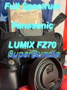 Full Spectrum Panasonic LUMIX FZ70 Digital Bridge Camera SuperBundle! - Picture 1 of 13