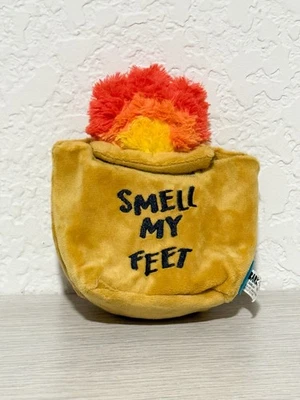 Bark Box Smell My Feet Ding Dong Dump Crinkle Squeak Size S-M Halloween Dog Toy - Image 1 of 2