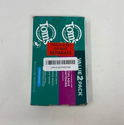 Pasta de dientes antiplaca y blanqueadora Tom’s of Maine, sin flúor, menta - 4. Foto 1 de 4