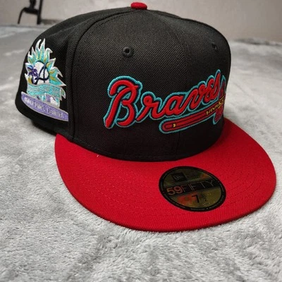 New Era Atlanta Braves MLB Retro Grapefruit League 59Fifty 7 1/8 Fitted Hat Cap - Image 1 of 4